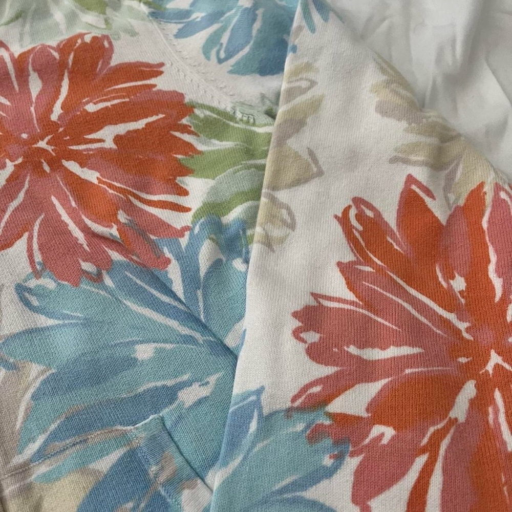 y2k lillian nicole 100% cotton boho floral zip up hoodie - Picture 7 of 8
